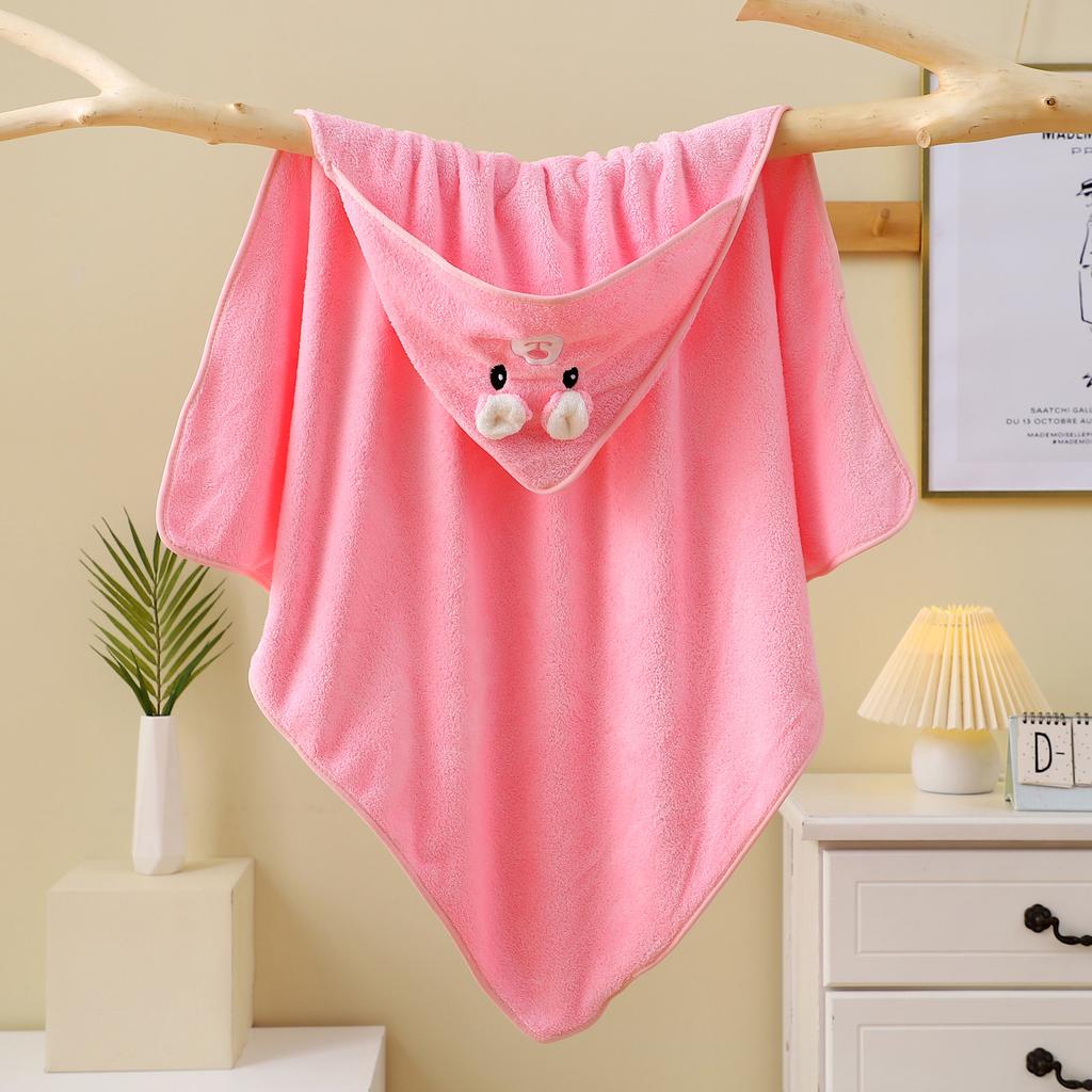 Embroidered-edged Absorbent Cartoon Baby High-density Swaddle Blanket