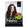 Nisha Nat Henna Poeder Haarkleur Natuurlijk Zwart Kruiden Conditionering Kleurstof Voor Zacht Glanzend Haar Mannen Vrouwen 25g Verpakking VAN 10