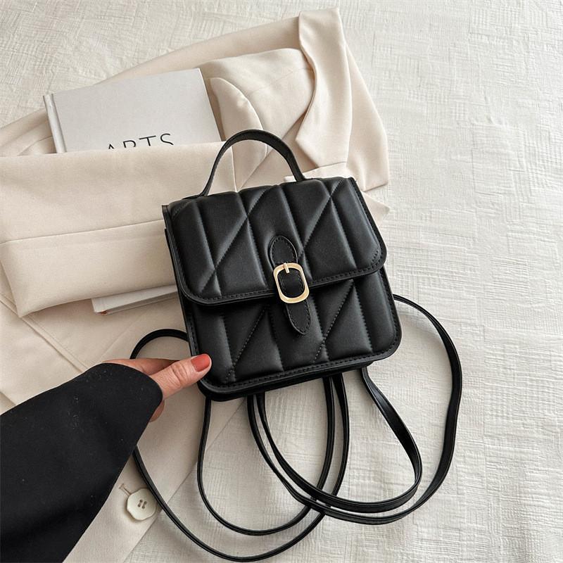 Trendy Pure Color Fashion Handbag 2024 Spring New Ladies Shoulder Bag чёрный