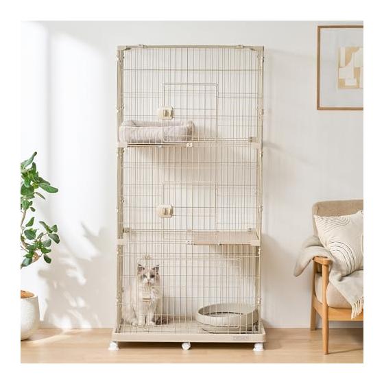 Iris Ohyama Pet Cage PEC-903V Light Beige