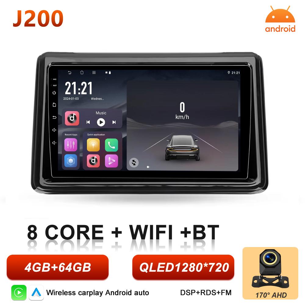 Android 16 Auto Car Radio For Toyota Noah Voxy R80 2014 2015 2016 2017 2018 -2021 Video Multimedia Player 2k Touch Bluetooth RSD