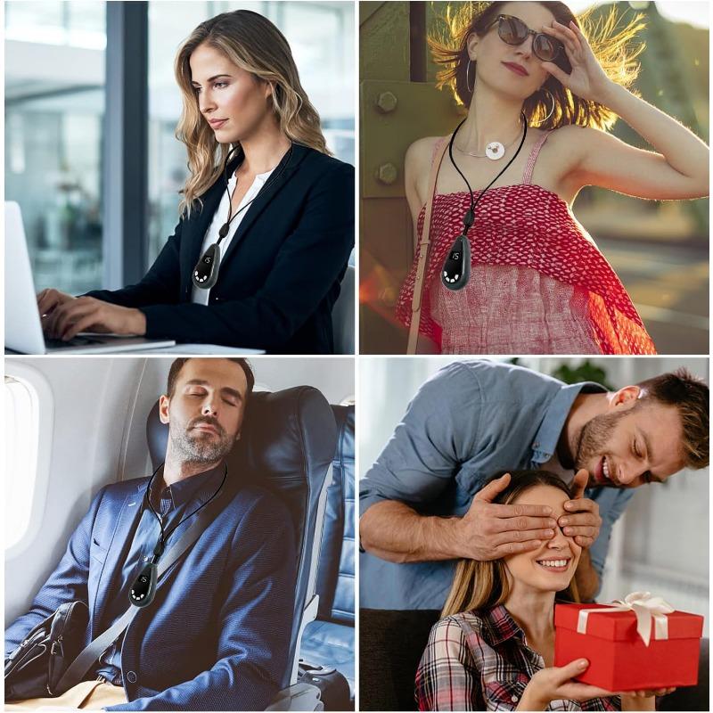 Neck Massager, Lymphatic Drainage Neck Massage with 3 Heat Therapy, 6 Modes, 15 Intensity Levels, Portable Electric Massager for Home, Office, Travel