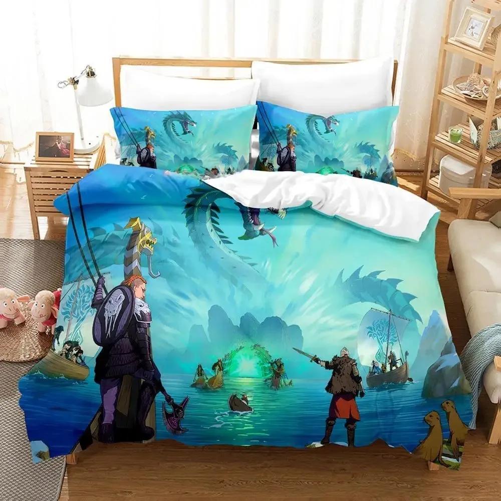 Tribes of Midgard Beding Set Single Twin Ful Quen King-Sized Dimensionsd Dimensions Bed Linen Set Adult People Kid Bedrom Duvet cover Sets 3D Game Bed
