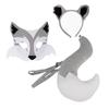 Animal Wolf Costumes Wolf Ear Headband Tail Wolf Mask Animal Fancy Costume Kit Halloween Cosplay Party Accessories