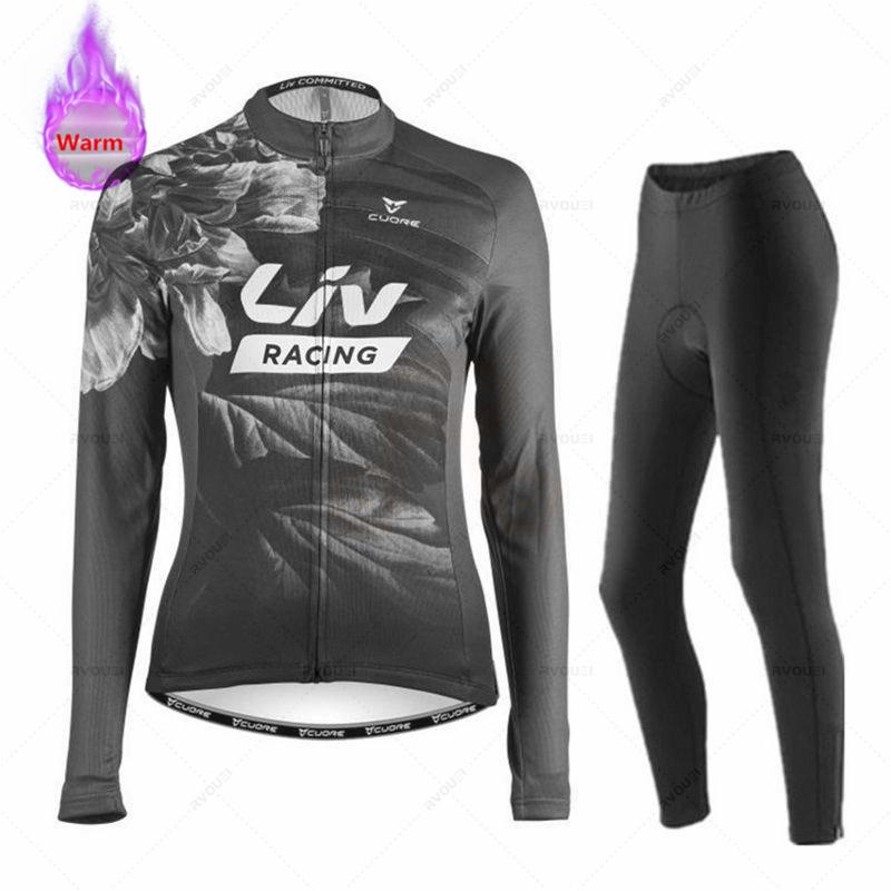 2026Women Winter Bicicleta Set Outdoor Thermal Fleece Cycling Clothing Road Bike Shirt MTB Jersey Bicycle Uniform Roupa Ciclismo