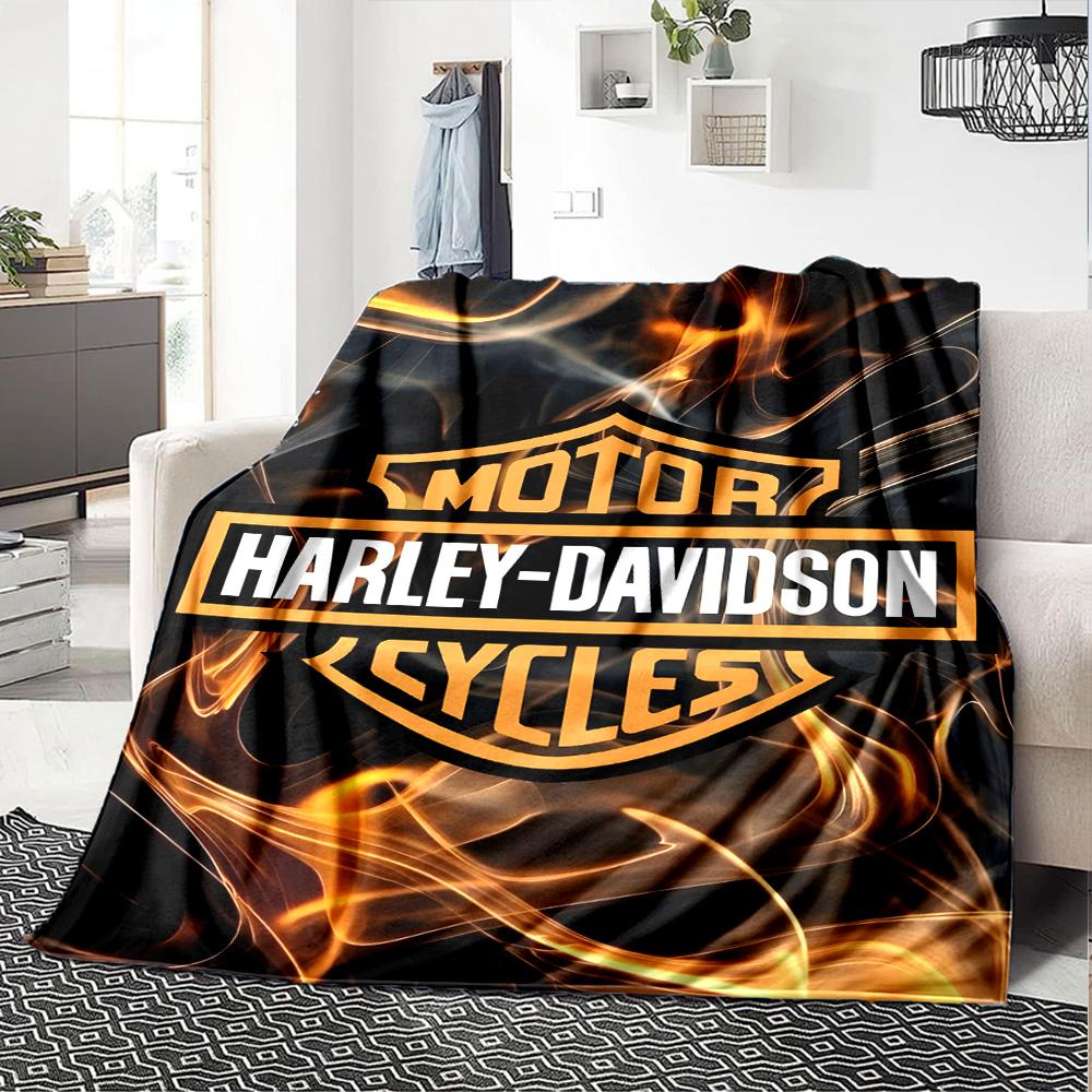1 pezzo Coperta Harley-Davidson, Regalo, per Uomini e Donne, Coperta Morbida, Buona per Divano Letto Divano Viaggio, Coperta Leggera in Flanella