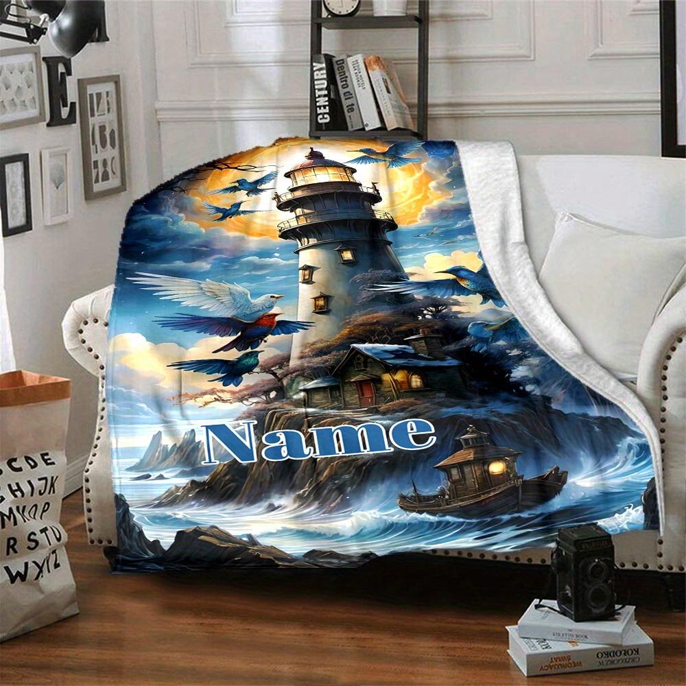 Home Customize Your Name Blankets Comfortable Soft Lightweight Allseason Multipurpose Blanket For Picnics Sofas Offices Beds Living Rooms Perfect Gift