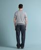 PANICALE Blue Melange Half-Zip Polo Knit
