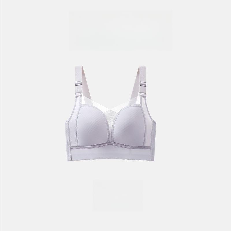 Seamless Bra for Women Gathering A Sense of Femininity In Summer Thin Bra Without Steel Ring Double Breasted Bra