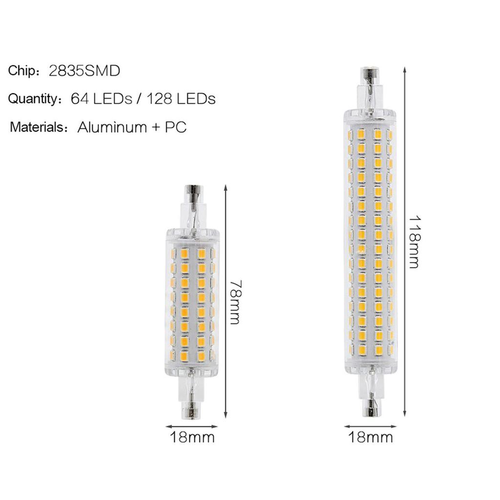 R7S LED 78mm 118mm Flood Light Bulb 2835 SMD Replace 60W 120W Halogen 220V Lamp For  Garden Street
