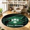 שטיח עגול שם מותאם אישית דוגמת Hibernian FC שטיח מונע החלקה עיצוב רצפת בית
