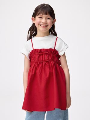 Girls 2 Piece Camisole Tunic  Short Sleeve 