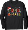Merry Christmas Bruh Bro Meme Funny Cool Xmas Long Sleeve T-Shirt