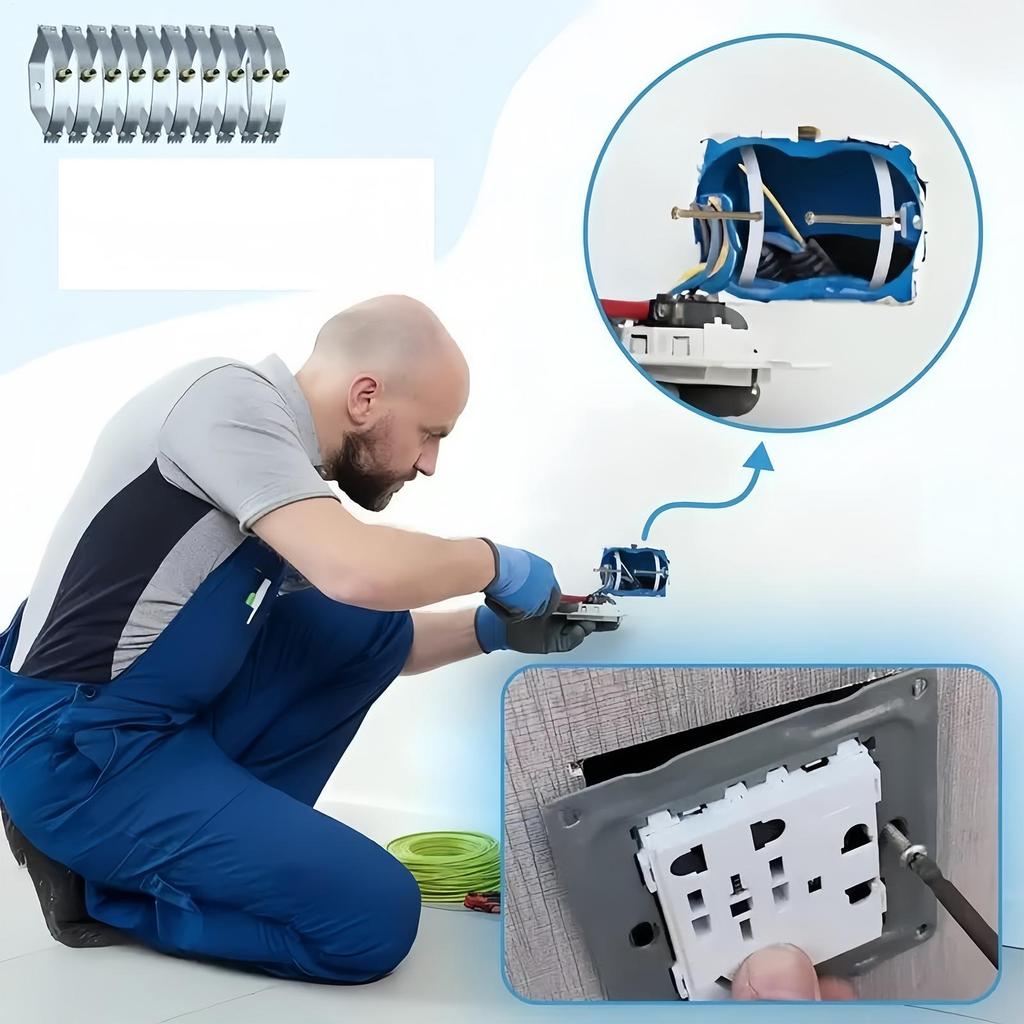 Electrical Box Repair Tool 10 Pieces Maintenance Tool Junction Box Repairer With Teeth For Household Home Renovation Wiring