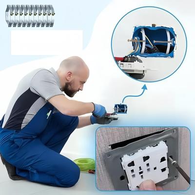 Socket Box Repair Tool 10 Pieces Renovation Fixer Junction Box Repairer With Teeth For Household Home Renovation Wiring