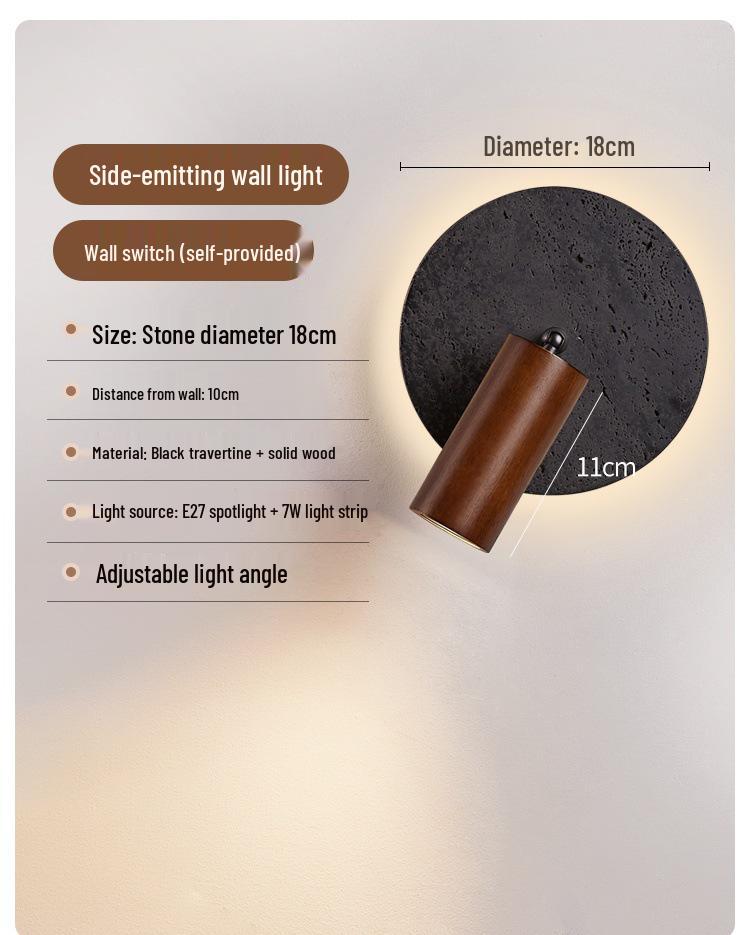 Yellow Mid-Century Rotatable Bedroom Wall Lamp with Switch for Bedside Reading