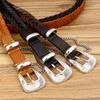 Not Picky Jd Leather Belt Women'S Hand-Woven Casual Decoration Cowhide Non-Punching Pin Buckle Belt Women