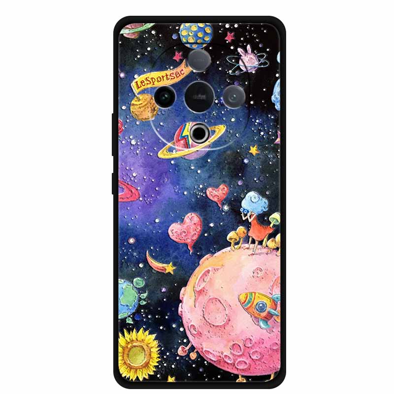 For Vivo Y300 5G Case 3D Emboss Flower Black Silicone Soft Back Cover Case For Vivo Y300C 2025 Phone Case 6.77" Coque Shell Para