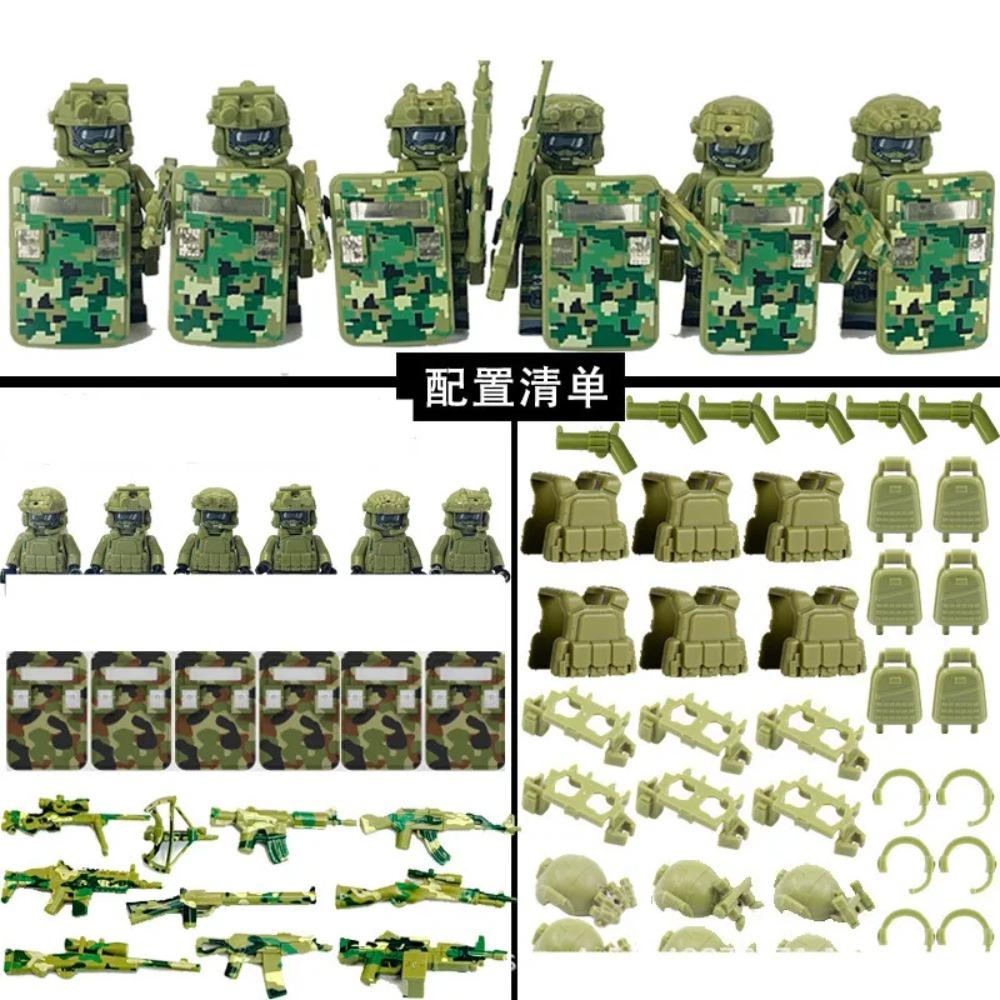 Military Special Forces MOC Building Block SWAT Ghost Commando Figures Police Soldiers Army Gun Weapons Children's Toy Gifts