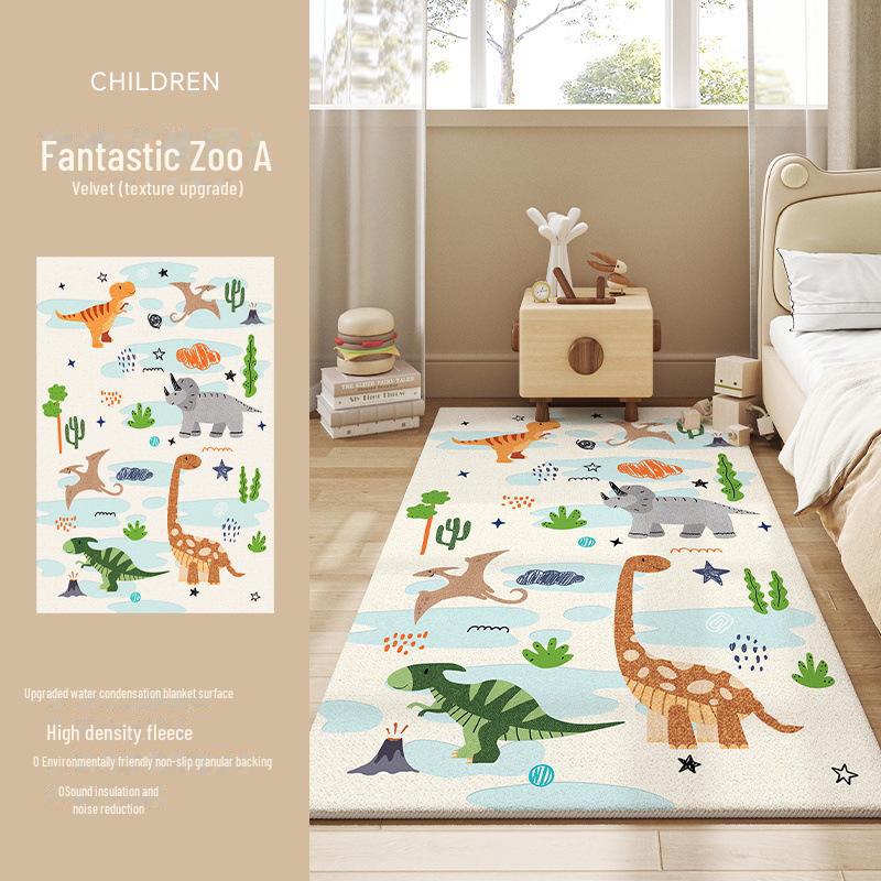 

Мультяшный прикроватный коврик из кашемира, устойчивый к загрязнениям – Милый, Толстый, Нескользящий и Легкий в уходе 140x200cm Comfortable