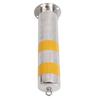 Safety Bollard Post Stainless Steel 55cm Parking Pile Barrier with Yellow Reflective Strip for Road