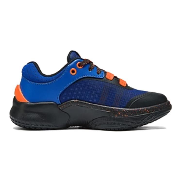 Skechers Kids Skx Court Hype Comfortable Versatile Non-Slip Durable Low-Top Basketball Shoes Kids Sneaker Blue Black 406069L-BLBK