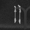 Neutral Style Stainless Steel Earrings Personalized Tassel Wing Earrings Earring Accessories Men and Women Pierced Ear Clips