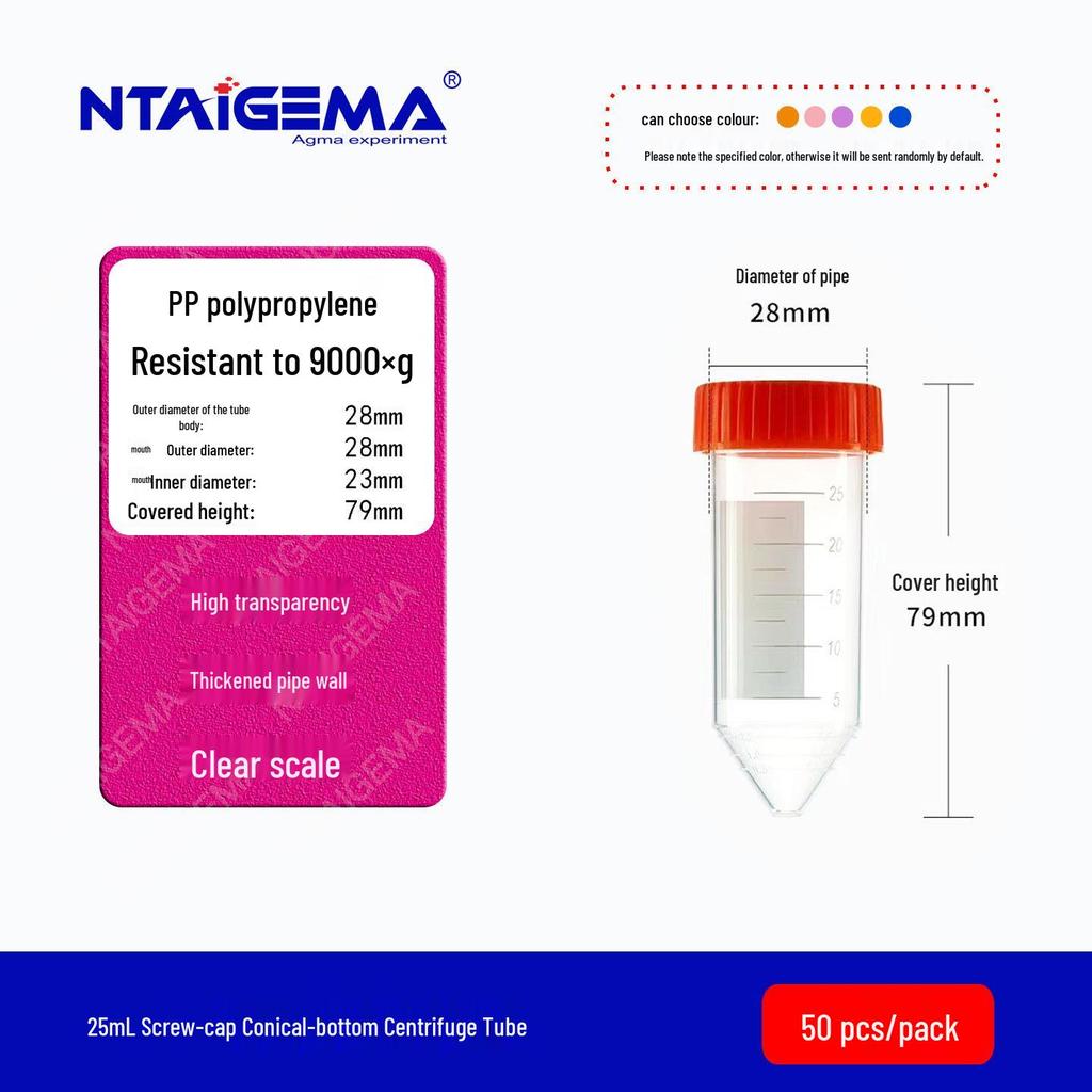 Disposable Plastic Centrifuge Tubes with Graduation Marks: 0.2/1.5/10/15/20/50/100ml