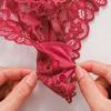TERMEZY Women Sexy Amazing Panties Low-waist Lace Underwear Female G String Thong Temptation Bow T-back Transparent Lingerie