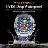 POEDAGAR Fashion Brand Men's Watch Luminous Waterproof Date Sports Male Watch Chronograph Silicone Quartz Watches For Man Reloj
