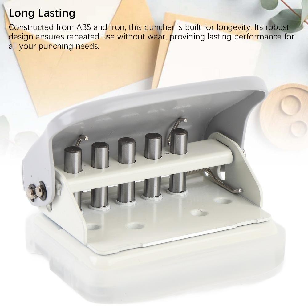 5.5mm Hole Diameter 5 Hole Paper Puncher Metal Binding Hole Puncher Mini Hole Puncher for Home
