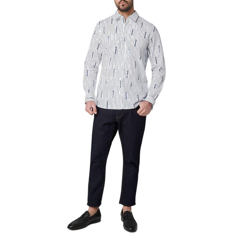 Hugo Boss Shirts Men's Blue Lapel Moderate Other 50508614-420