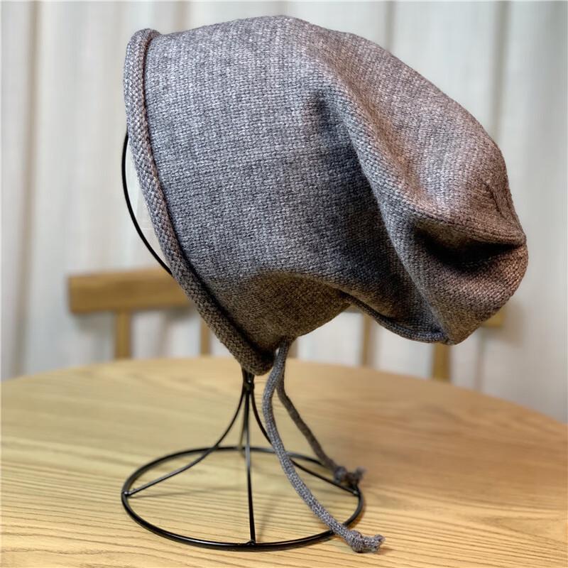Women's Knitted Wool Hat with Large Brim