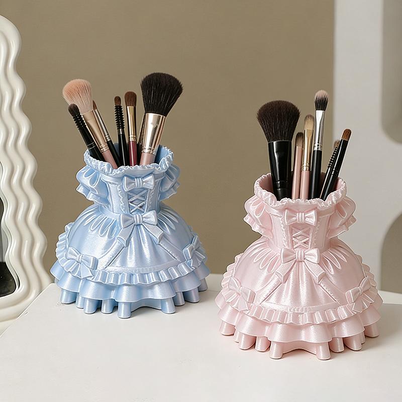 Princess Dress Shaped Storage Box Table Pen Holder Decorative Pencil Cases 3D Printed Decorations Desk Accessories Room Decor