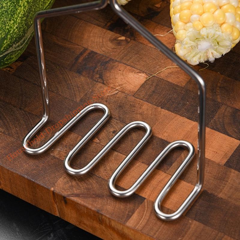 Stainless Steel Potato Masher For Efficient Mashing Ergonomic Handle Kitchen Tool For Mashed Potatoes Vegetables