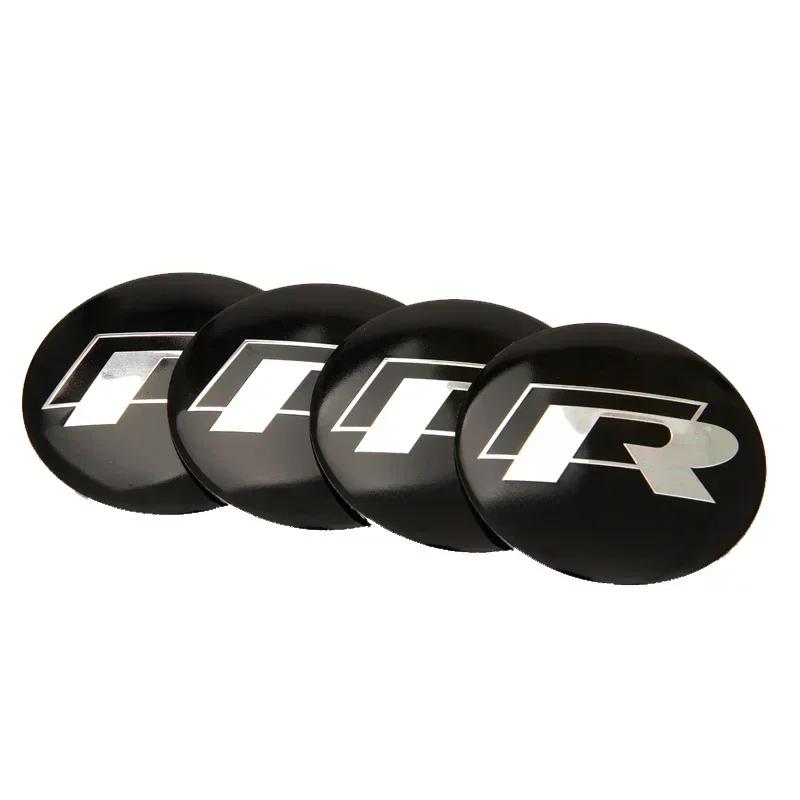 

4Pcs 56MM Car Wheel Rims Center Hubcaps Stickers for RLINE GTI ABT SR Golf 6 7 8 MK3 MK7 Polo Tiguan Touran Beetle Jetta