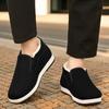 Winter Men's Old Beijing Cloth Shoes Non Slip Solid Color Fleece-Lined Thickeneded Cotton Shoes High Top Warm Casual Cotton Shoes