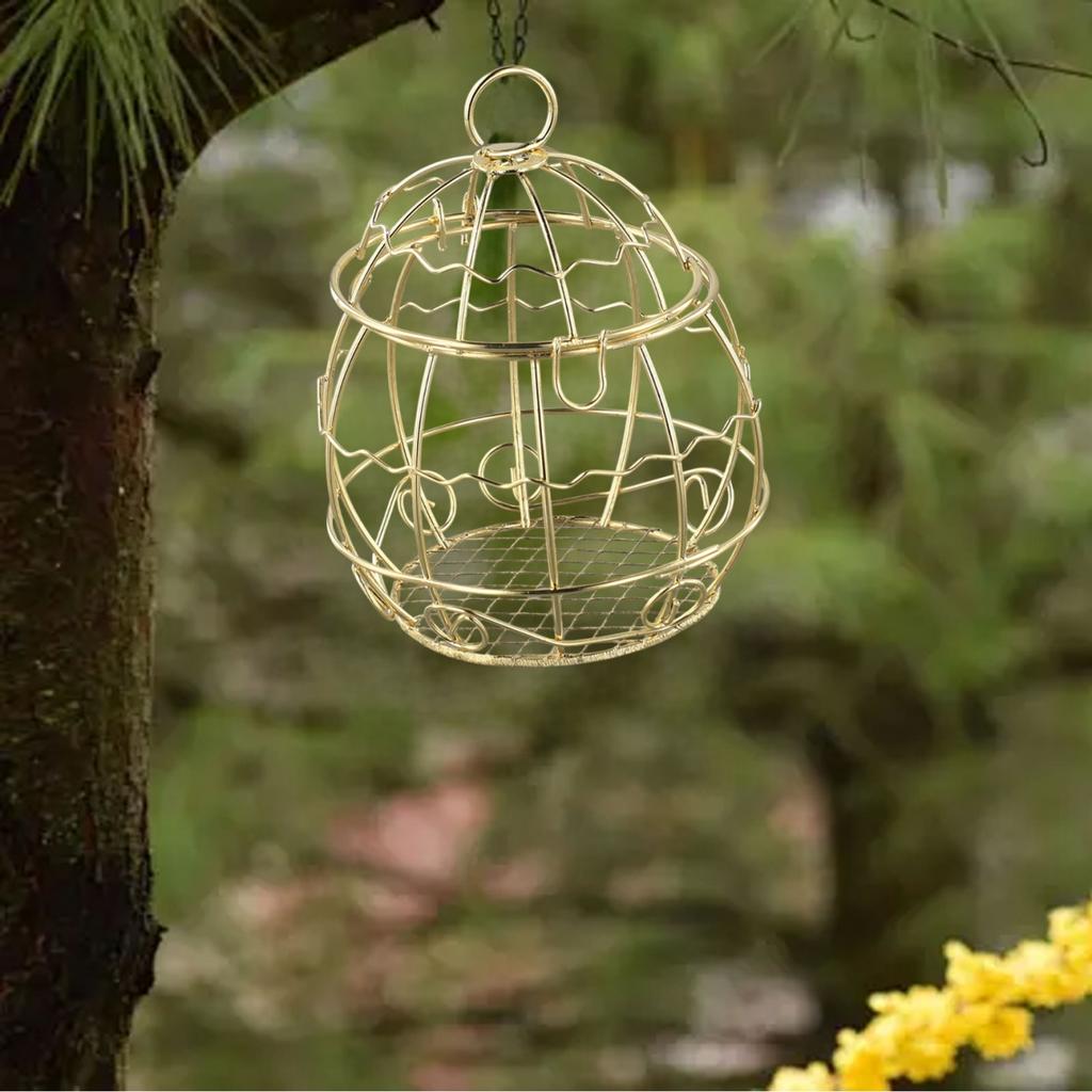 Zestaw 4 karmników na kule tłuszczowe Łatwa instalacja Idealny do każdej przestrzeni zewnętrznej