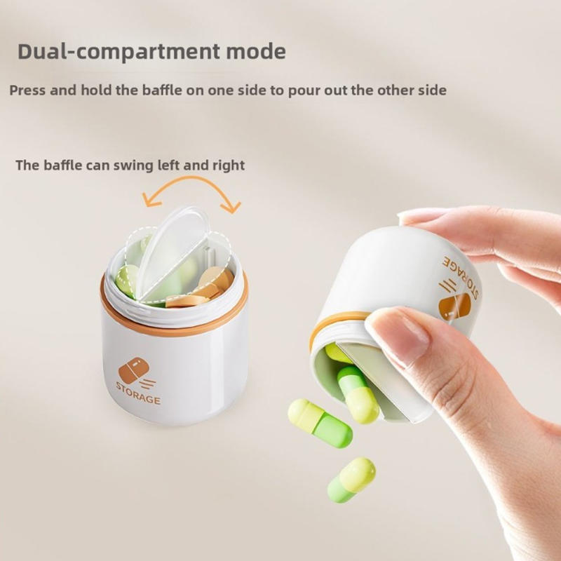 Portable Medicine Box Sealed Medicine Compartment Box Medicine Reminder Portable Medicine Storage Case