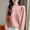 Women S Loose Fit Half Turtleneck Pullover Sweater With Rhinestones