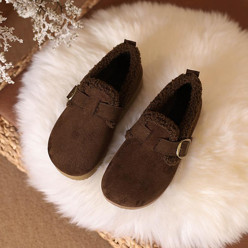 

Women s Lightweight Chunky-Heeled Winter Insulated Fleece-Lined Snow Boots Non-Slip Casual Sporty Suede Cotton Boots Bean-Style Cotton Shoes 40 темно-коричневого