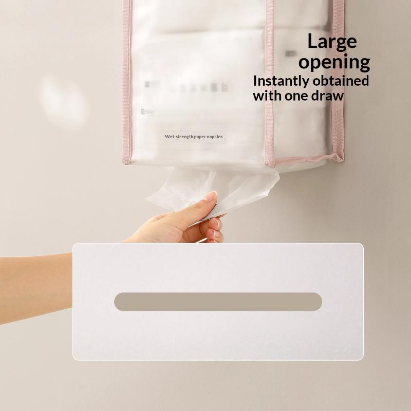 1 piece Waterproof And Breathable Tissue Box Wall-mounted Tissue Bag Portable Tissue Storage Box For Home