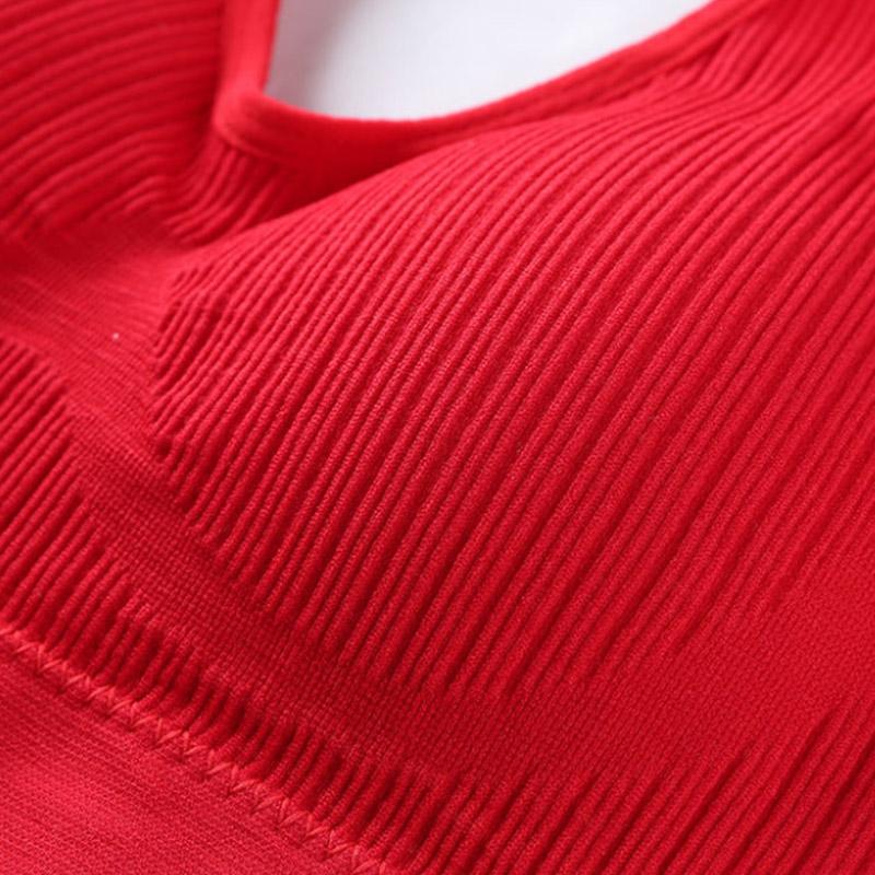 Non-wire Bra Sports Underwear Women's Cotton Plus Size Yoga Running Shockproof Gathered Vest Bra