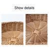 Rattan Wicker Woven Serving Baskets for Bread Fruit Vegetables Handmade Round Storage Basket Restaurant Display Rattan Basket