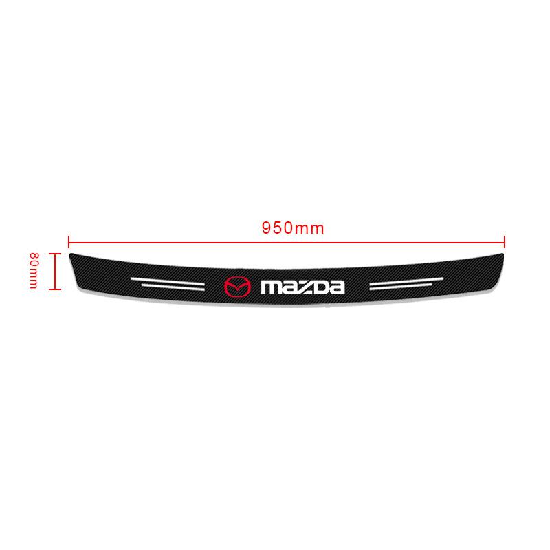 1pcs Carbon Fiber Car Trunk Rear Bumper Sticker Guard Plate Protector For Mazda 6 3 CX5 5 2 323 CX7 Demio Atenza Axela MX30 CX30 CX3 CX9 RX8 RX7