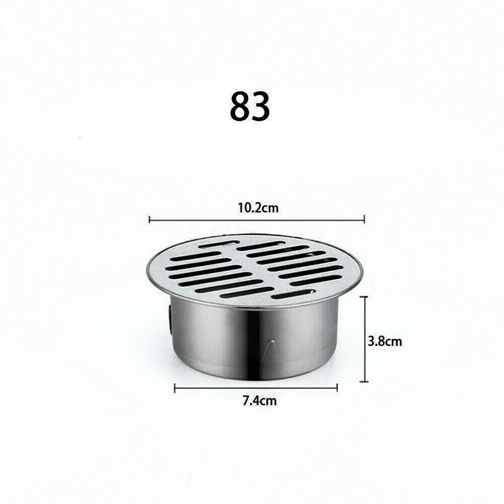Outdoor Balcony Floor Drain 304 Stainless Steel Thick Drainage Roof Round Flat Floor Drain Cover Rain Pipe Cap For Garden Floor