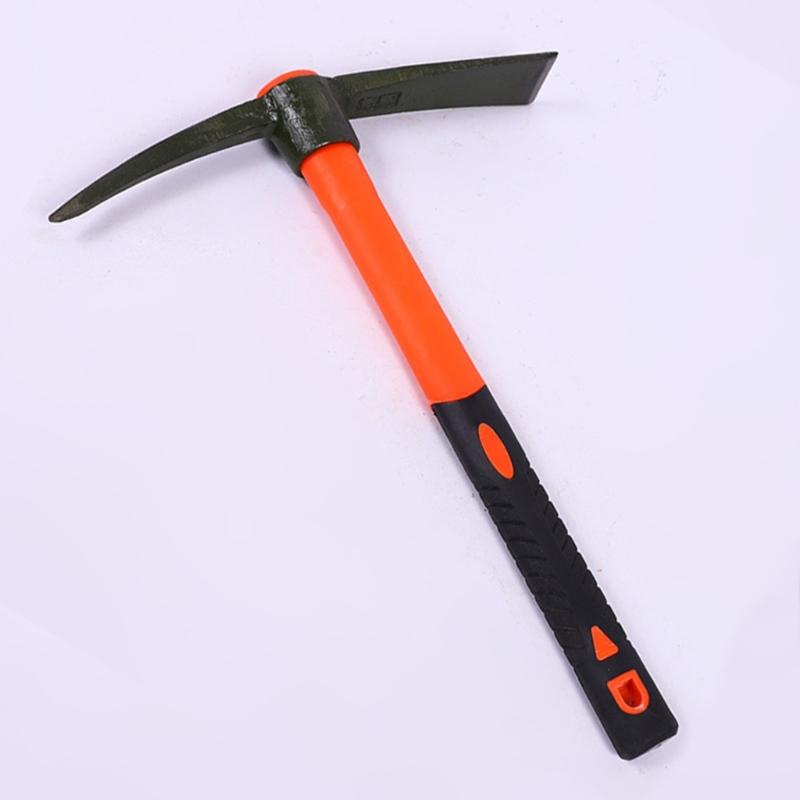 Garden Pick Mattock, Fiberglass Handle, for Soil Breaking Planting Camping Landscaping Home Excavation Trail Maintenance