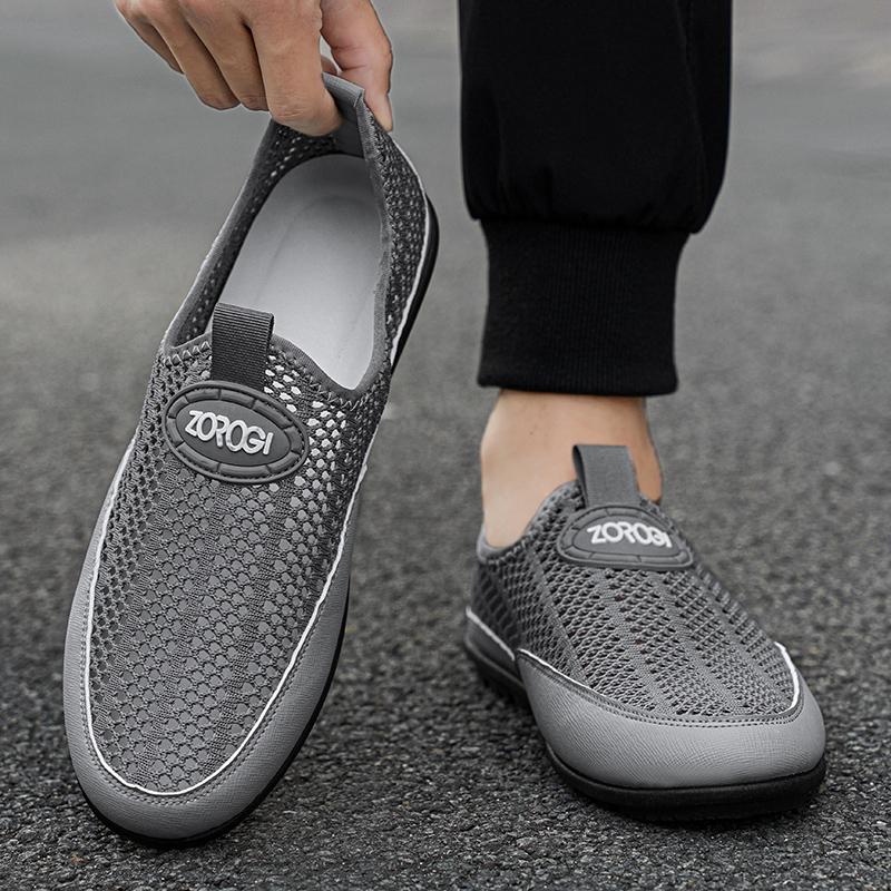 Men's Mesh Casual Shoes Summer Main Promotion Breathable Loafers Comfortable Commuting Walking Men's Flat Shoes Versatile