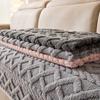 Winter Plush Sofa Cushion Set - Modern Anti-Slip Thickened Cover