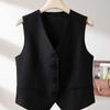 Slim Fit Womens Vest Sleeveless Short Waistcoat Spring Autumn Thin Suit Vest Slimming